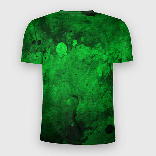 Мужская спорт-футболка Абстракция - green acid stains / 3D-принт – фото 2