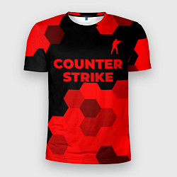 Футболка спортивная мужская Counter Strike - red gradient посередине, цвет: 3D-принт