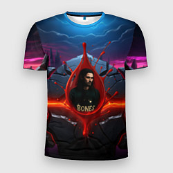Футболка спортивная мужская Bones внутри капли, цвет: 3D-принт