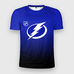Мужская спорт-футболка Тампа Бэй Лайтнинг - синий градиент
