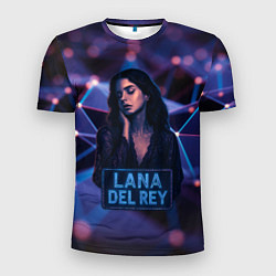 Футболка спортивная мужская Lana Del Rey и неоновая вывеска, цвет: 3D-принт