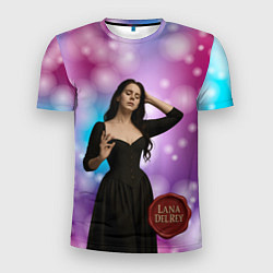 Футболка спортивная мужская Lana Del Rey закрыла глаза, цвет: 3D-принт