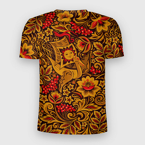 Мужская спорт-футболка Летучий корабль в стиле хохломской росписи / 3D-принт – фото 2