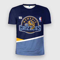 Футболка спортивная мужская Мемфис Гриззлис - линии, цвет: 3D-принт