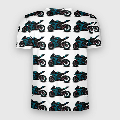 Мужская спорт-футболка Motorbike blue / 3D-принт – фото 2