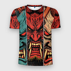 Мужская спорт-футболка Demons Oni - neuroart