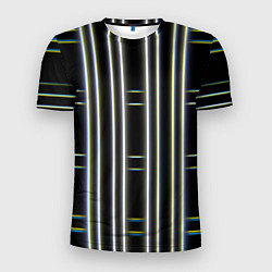 Мужская спорт-футболка Neon yellow blue white