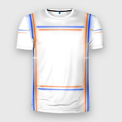 Мужская спорт-футболка Neon white orange blue