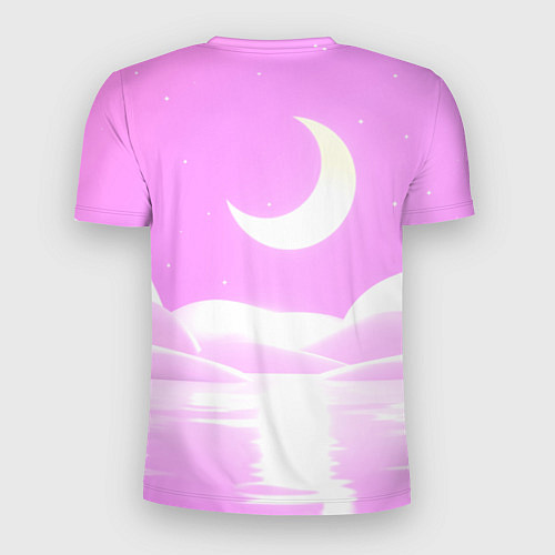 Мужская спорт-футболка Панда с мороженым качается на радуге / 3D-принт – фото 2