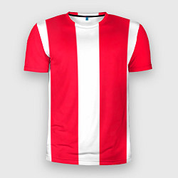 Мужская спорт-футболка Color red white line