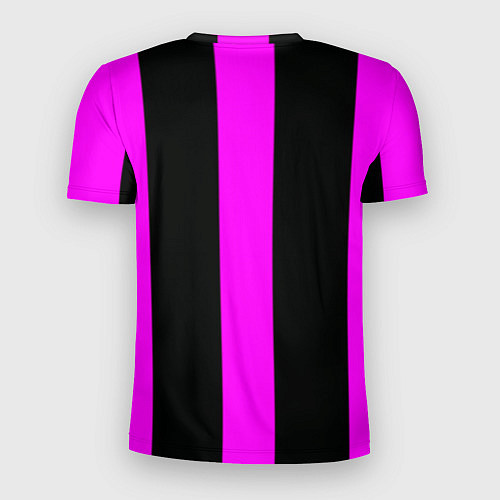 Мужская спорт-футболка Color black pink lines / 3D-принт – фото 2
