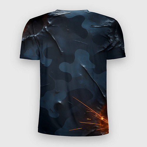 Мужская спорт-футболка ВМФ агрессивный медведь / 3D-принт – фото 2