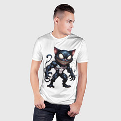 Футболка спортивная мужская Гибрид Венома и Чеширского кота, цвет: 3D-принт — фото 2