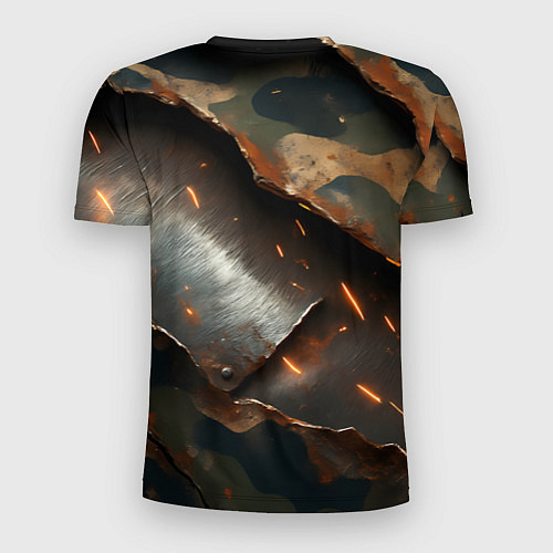Мужская спорт-футболка ВМФ медведь у штурвала на фоне камуфляжа / 3D-принт – фото 2