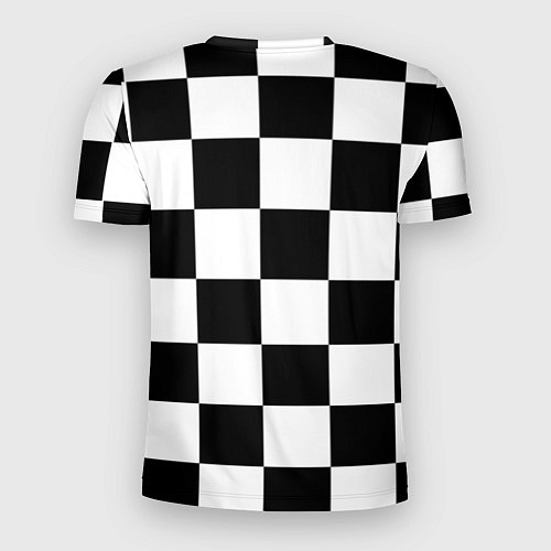 Мужская спорт-футболка Деревянные шахматные фигуры на доске / 3D-принт – фото 2