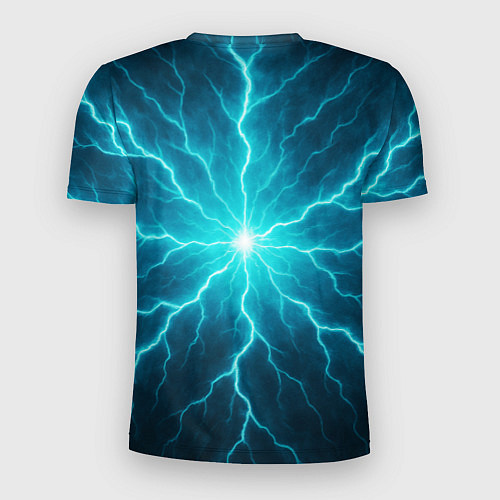 Мужская спорт-футболка Демонический электросамурай / 3D-принт – фото 2