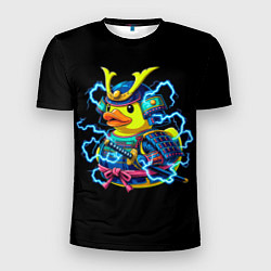 Футболка спортивная мужская Электрическая уточка самурай, цвет: 3D-принт