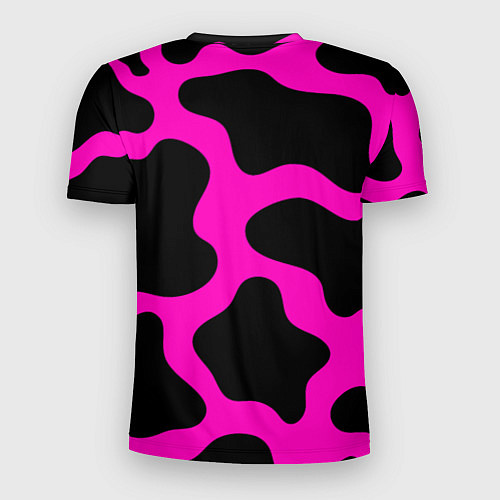 Мужская спорт-футболка Розовая коровья расцветка / 3D-принт – фото 2