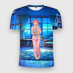 Мужская спорт-футболка Сиратори Айра хочет спать