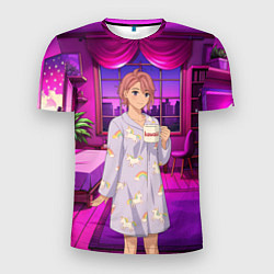 Мужская спорт-футболка Дандадан Сиратори Айра с кофе