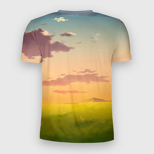 Мужская спорт-футболка Сиратори Айра играет с песиком - Дандадан / 3D-принт – фото 2