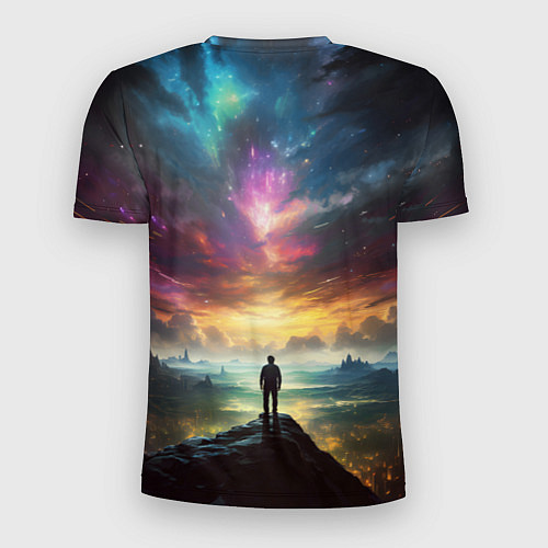 Мужская спорт-футболка Shocking the cosmos / 3D-принт – фото 2