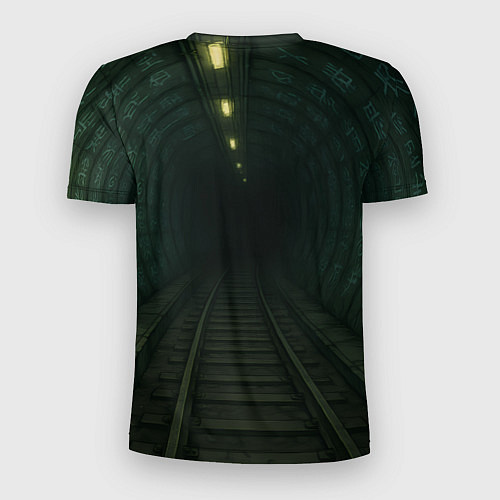 Мужская спорт-футболка Сиратори Айра бежит в туннеле / 3D-принт – фото 2