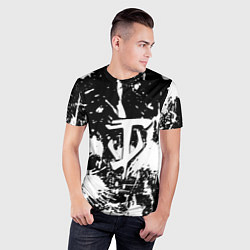 Футболка спортивная мужская Doom белые краски, цвет: 3D-принт — фото 2