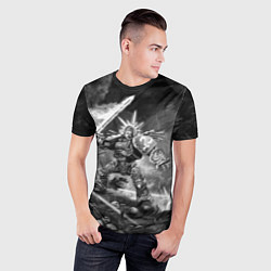 Футболка спортивная мужская Робаут Жиллиман - Ультрамарины Warhammer, цвет: 3D-принт — фото 2