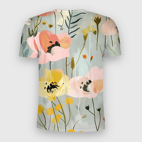 Мужская спорт-футболка Цветы и цветочки / 3D-принт – фото 2