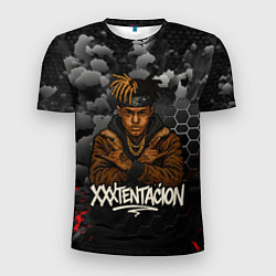 Мужская спорт-футболка XXXTentacion со скрещенными руками