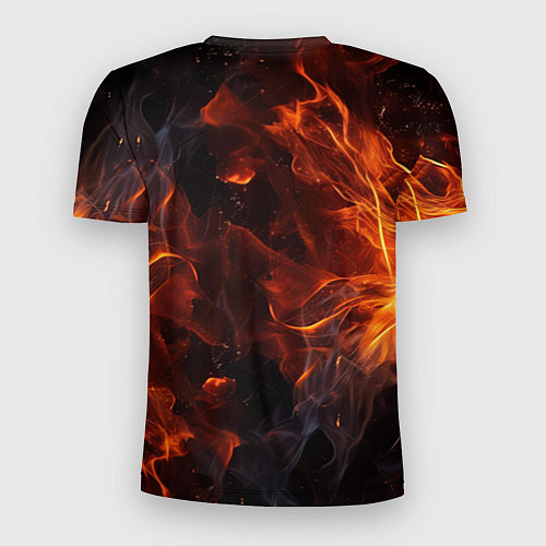 Мужская спорт-футболка XXXTentacion на фоне огня / 3D-принт – фото 2