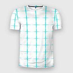 Футболка спортивная мужская Color white light blue crosses, цвет: 3D-принт