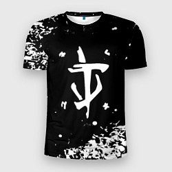 Футболка спортивная мужская Doom белый всплеск красок, цвет: 3D-принт