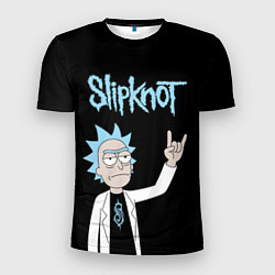 Мужская спорт-футболка Slipknot и Рик Санчес из Рик и Морти