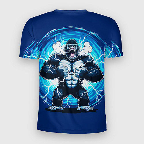 Мужская спорт-футболка Горилла показывает свою силу / 3D-принт – фото 2