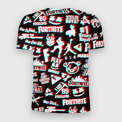 Мужская спорт-футболка Doom x fortnite glitch / 3D-принт – фото 2