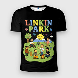 Мужская спорт-футболка Linkin Park, мультяшный стиль