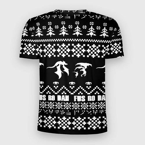 Мужская спорт-футболка Doom x elders scrolls pattern / 3D-принт – фото 2