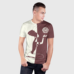 Футболка спортивная мужская Силуэт африканки, цвет: 3D-принт — фото 2