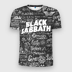 Футболка спортивная мужская Black Sabbath pattern, цвет: 3D-принт