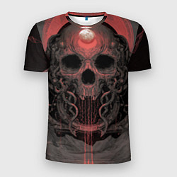 Мужская спорт-футболка Металл арт - череп