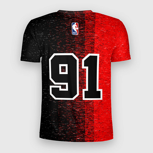 Мужская спорт-футболка NBA Bulls 91 Rodman / 3D-принт – фото 2
