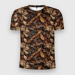 Мужская спорт-футболка Камуфляж из осенних листьев