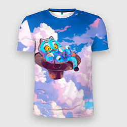 Футболка спортивная мужская Tiger Derpy in the clouds, цвет: 3D-принт
