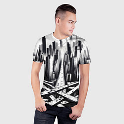 Футболка спортивная мужская American metropolis, цвет: 3D-принт — фото 2