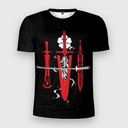 Футболка спортивная мужская Черный клевер мечи, цвет: 3D-принт