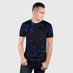 Футболка спортивная мужская Color blue khaki, цвет: 3D-принт — фото 2