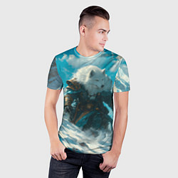 Футболка спортивная мужская Воин волк, цвет: 3D-принт — фото 2