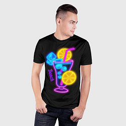 Футболка спортивная мужская Night beach, цвет: 3D-принт — фото 2